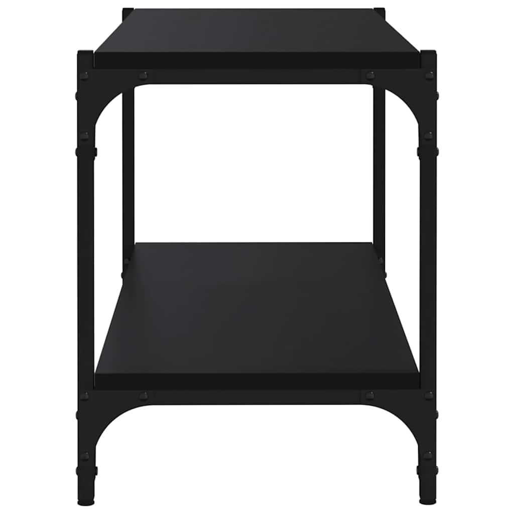 TV Cabinet Black 80x33x41 cm Engineered Wood and Steel