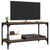 TV Cabinet Brown Oak 80x33x41 cm Engineered Wood and Steel