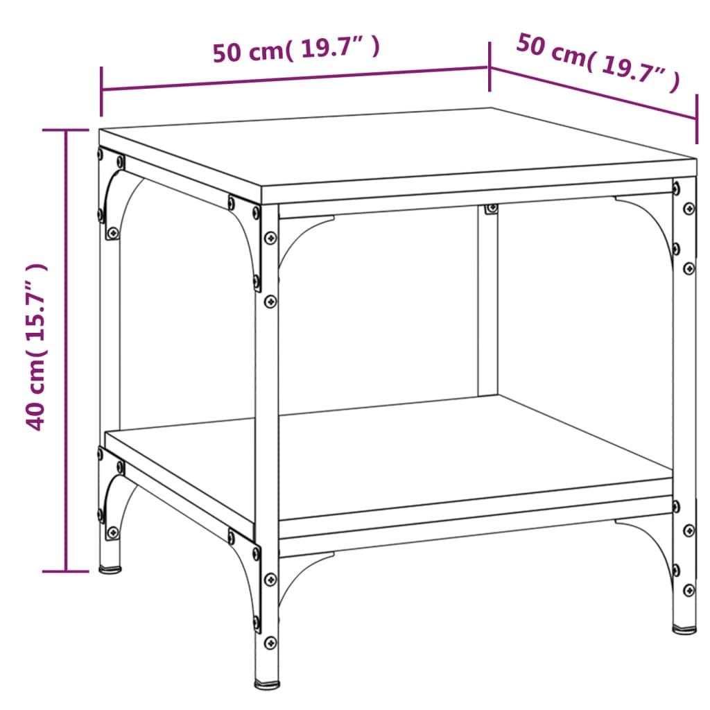 Coffee Table Grey Sonoma 50x50x40 cm Engineered Wood