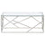 Coffee Table Silver Stainless Steel and Tempered Glass