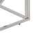 Coffee Table Silver Stainless Steel and Tempered Glass