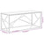 Coffee Table Silver Stainless Steel and Tempered Glass