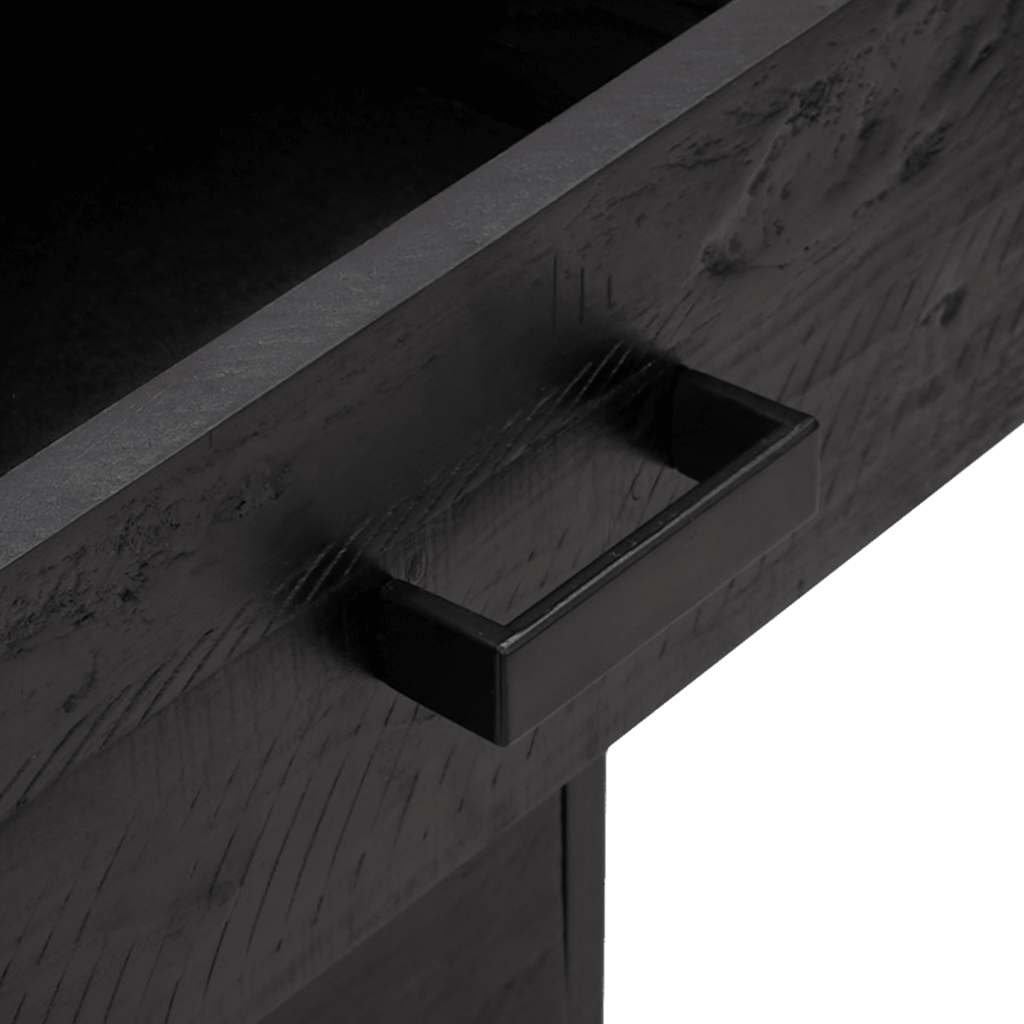 Bedside Cabinet Black 40x30x55 cm Solid Pinewood