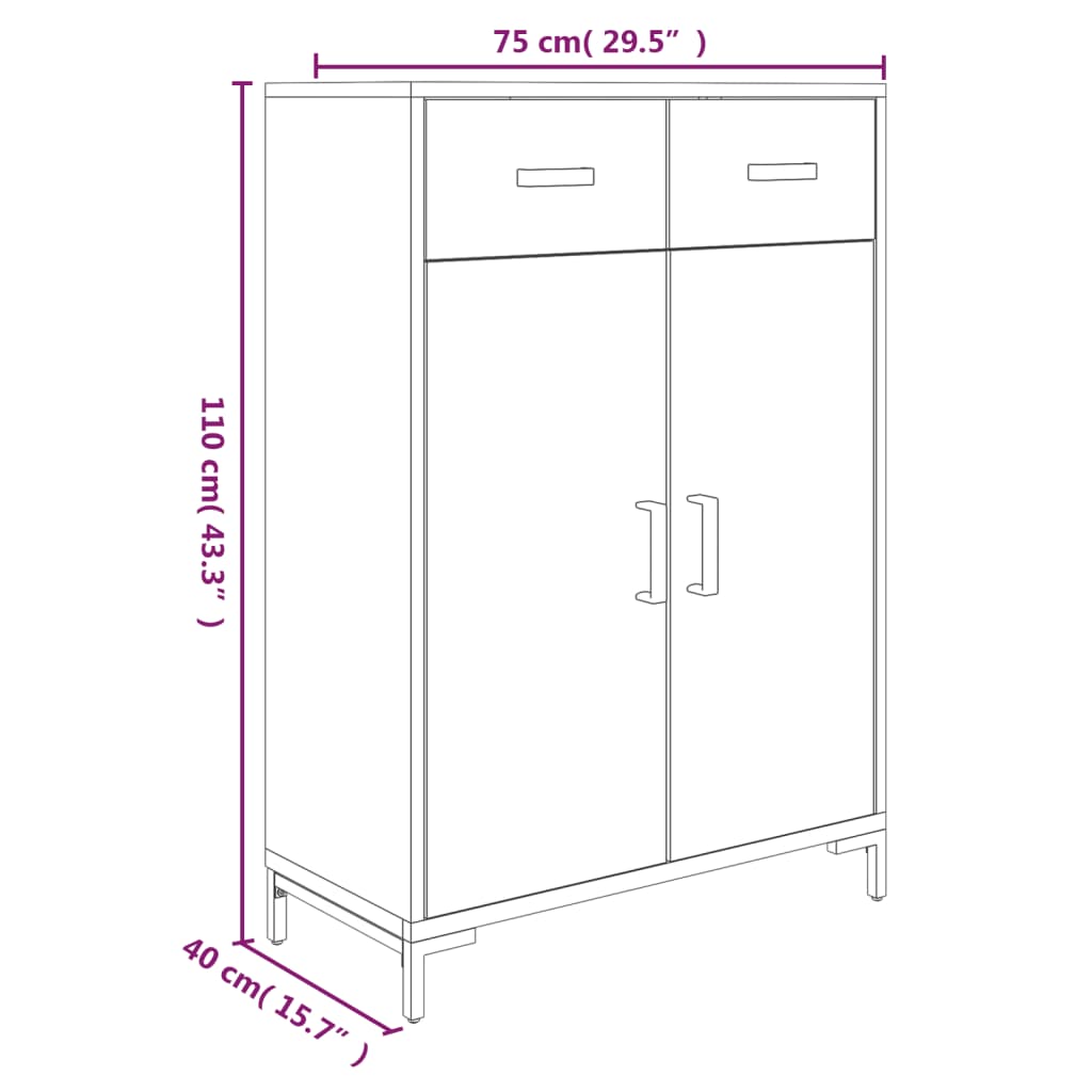 Shoe Rack 75x40x110 cm Solid Pinewood