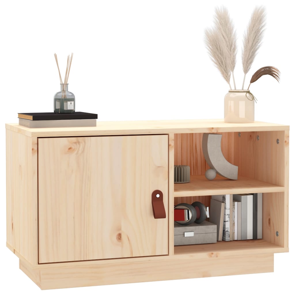 TV Cabinet 70x34x40 cm Solid Wood Pine