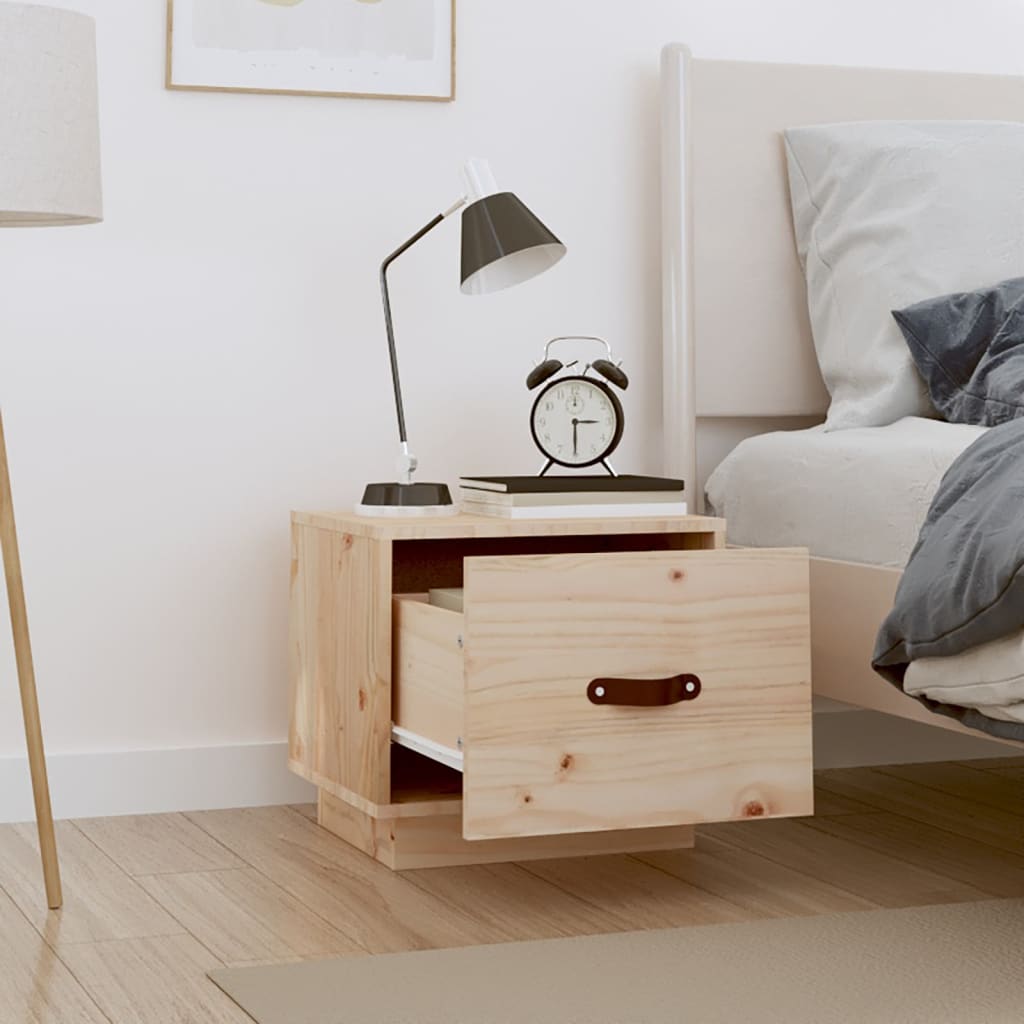 Bedside Cabinets 2 pcs 40x34x35 cm Solid Wood Pine