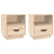 Bedside Cabinets 2 pcs 40x34x45 cm Solid Wood Pine