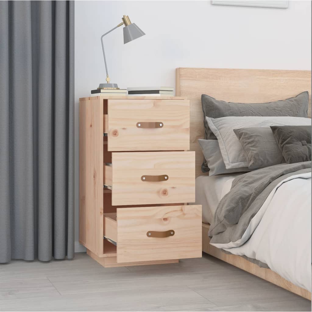 Bedside Cabinets 2 pcs 40x40x75 cm Solid Wood Pine