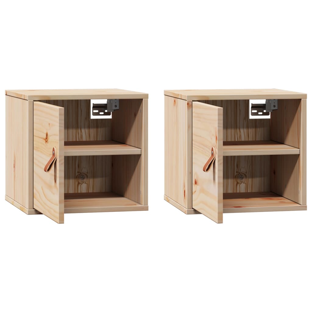 Wall Cabinets 2 pcs 31.5x30x30 cm Solid Wood Pine