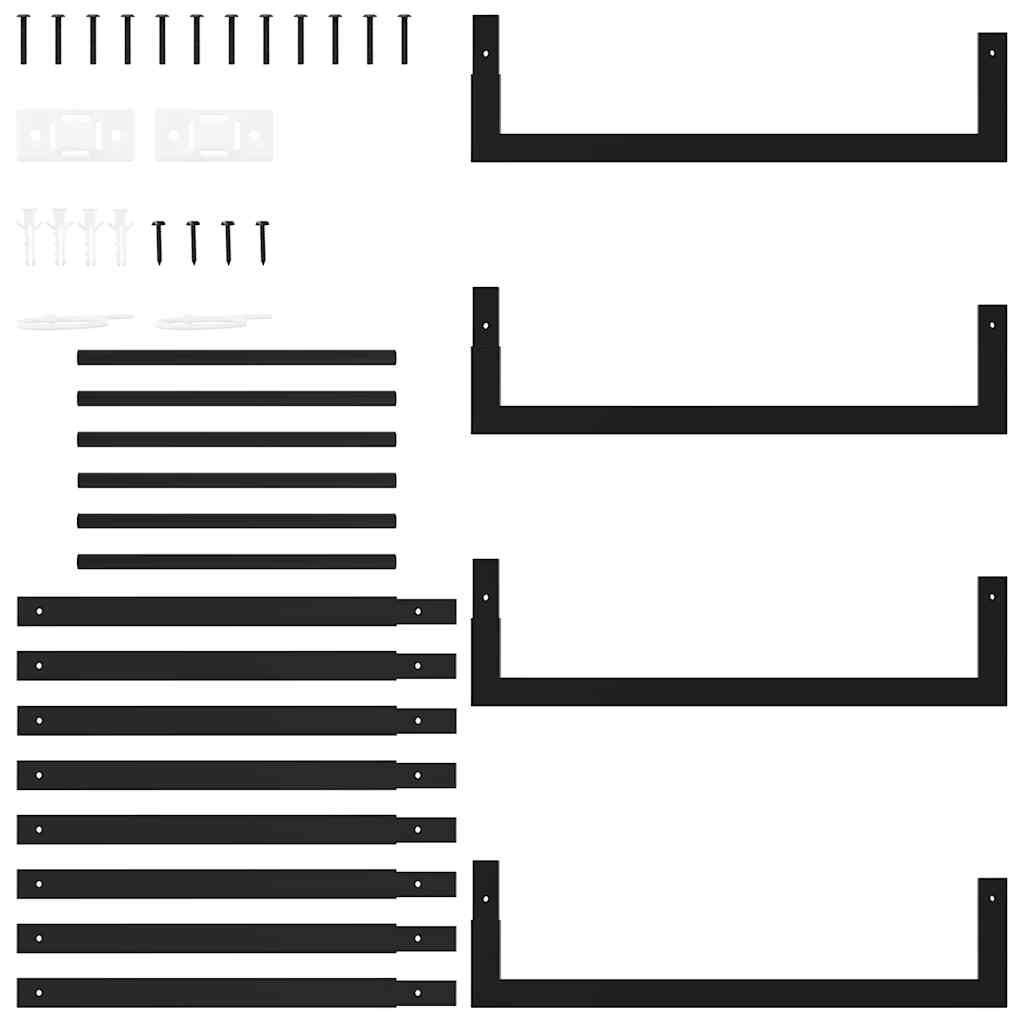 Firewood Rack Matt Black 50x28x94 cm Steel
