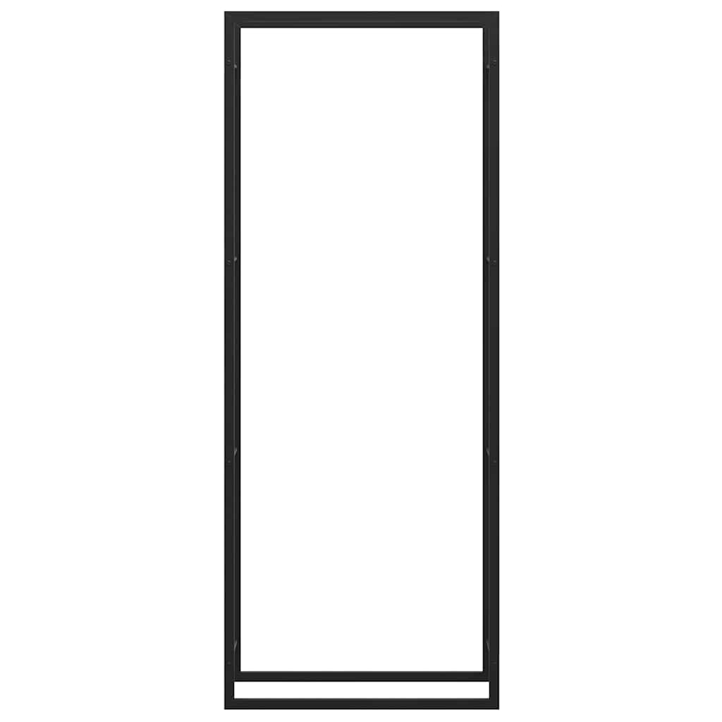 Firewood Rack Matt Black 80x28x222 cm Steel
