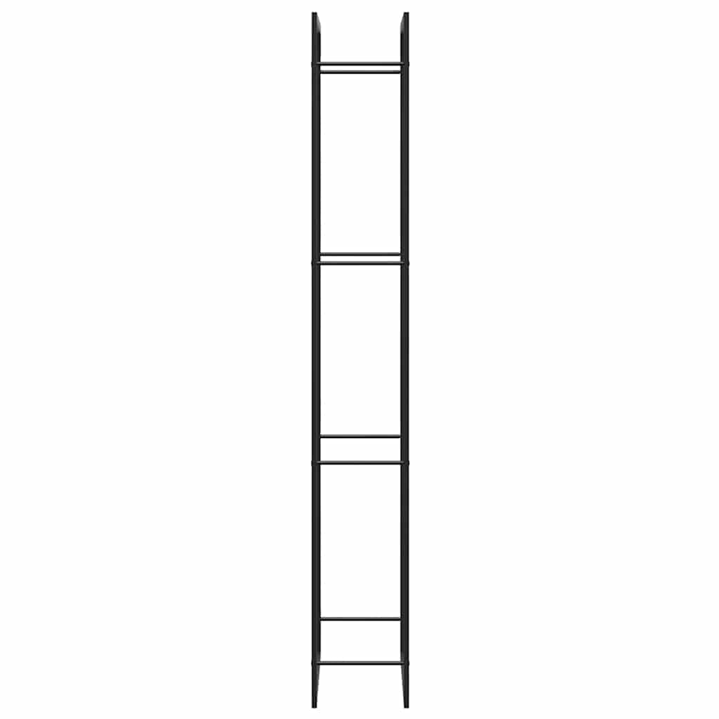 Firewood Rack Matt Black 80x28x222 cm Steel