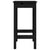 Bar Chairs 2 pcs Black 40x40x78 cm Solid Wood Pine