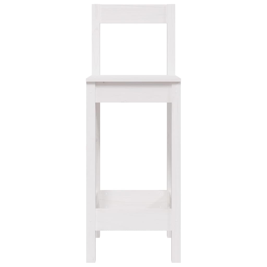 Bar Chairs 2 pcs White 40x41.5x112 cm Solid Wood Pine