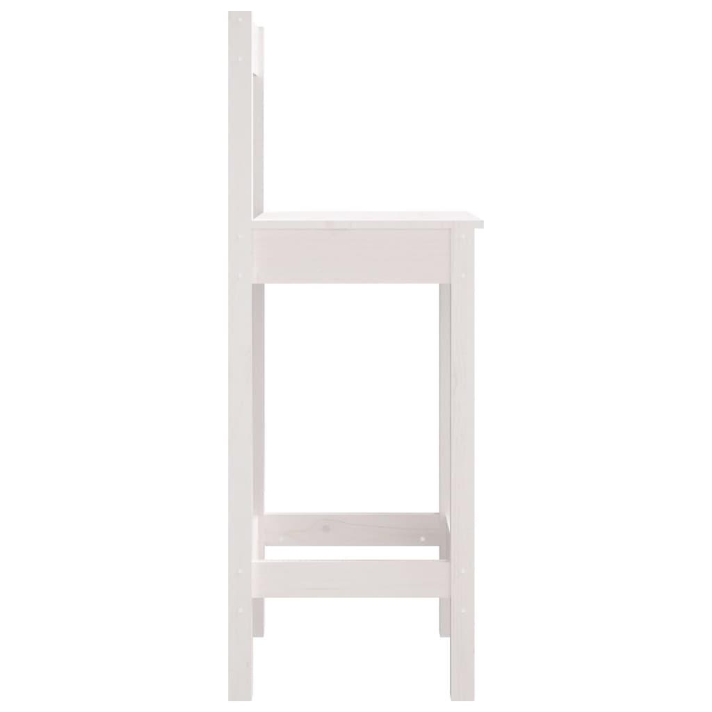 Bar Chairs 2 pcs White 40x41.5x112 cm Solid Wood Pine