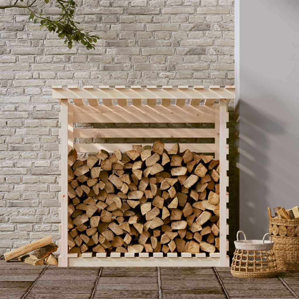 Firewood Rack 108x73x108 cm Solid Wood Pine