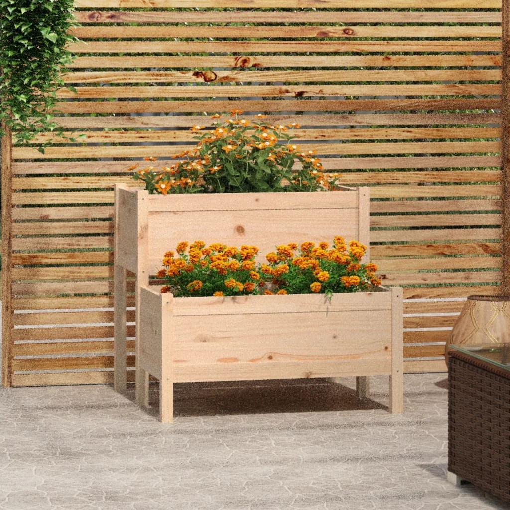 Planter 84.5x84x75 cm Solid Wood Pine