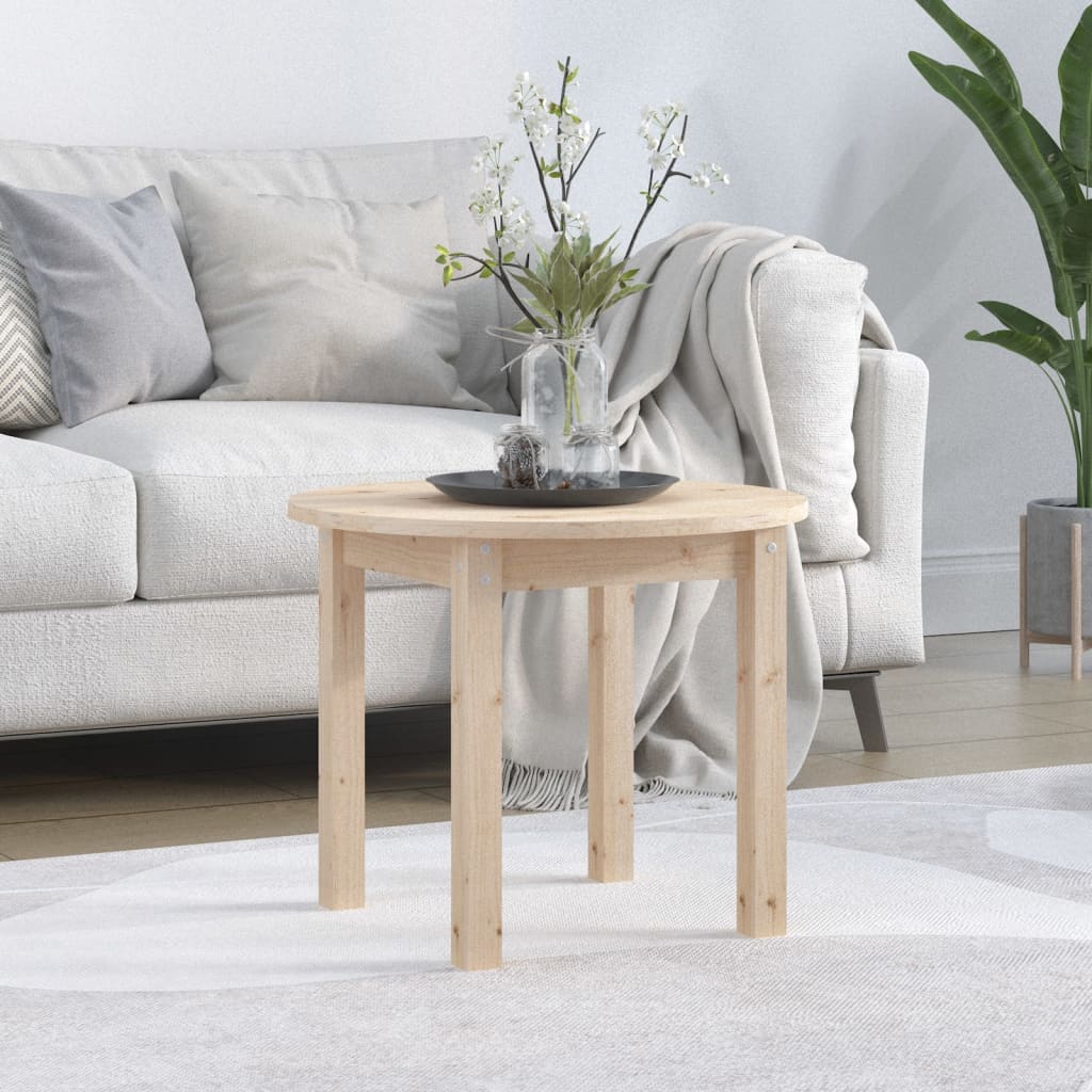 Coffee Table Ø 55x45 cm Solid Wood Pine