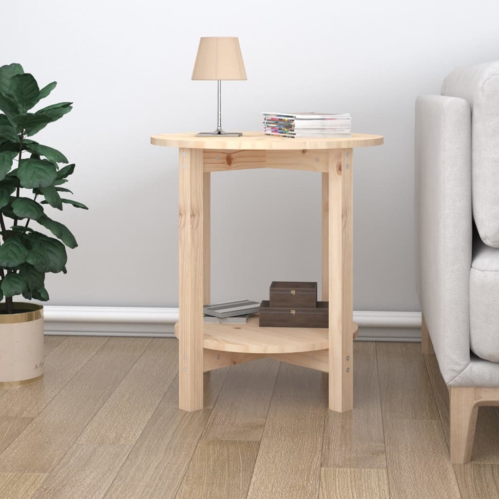 Coffee Table Ø 55x60 cm Solid Wood Pine