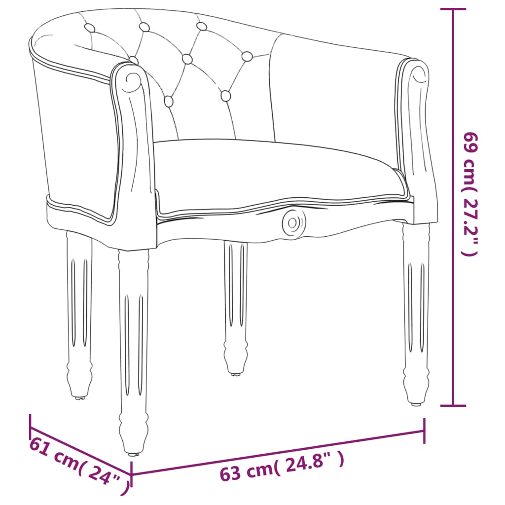 Dining Chair Dark Grey Fabric