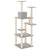 Cat Tree with Sisal Scratching Posts Light Grey 153 cm