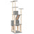 Cat Tree with Sisal Scratching Posts Light Grey 190 cm