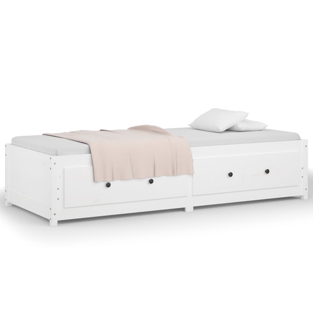 Day Bed without Mattress White 90x190 cm Solid Wood Pine