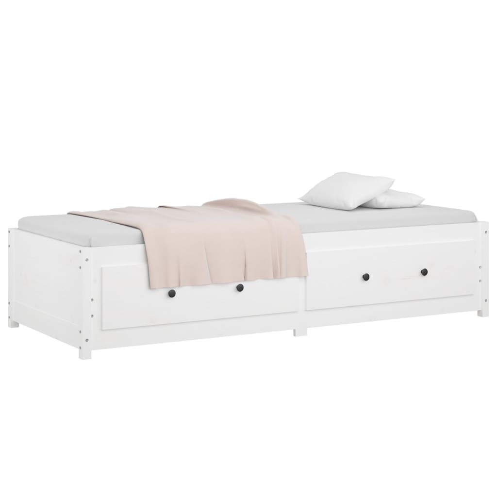 Day Bed without Mattress White 90x190 cm Solid Wood Pine