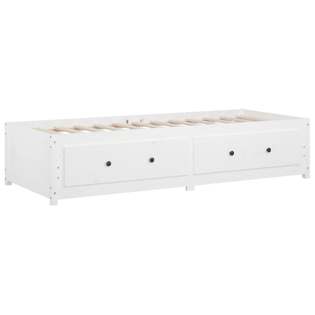 Day Bed without Mattress White 90x190 cm Solid Wood Pine