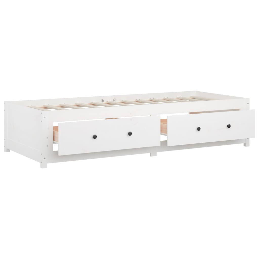 Day Bed without Mattress White 90x190 cm Solid Wood Pine