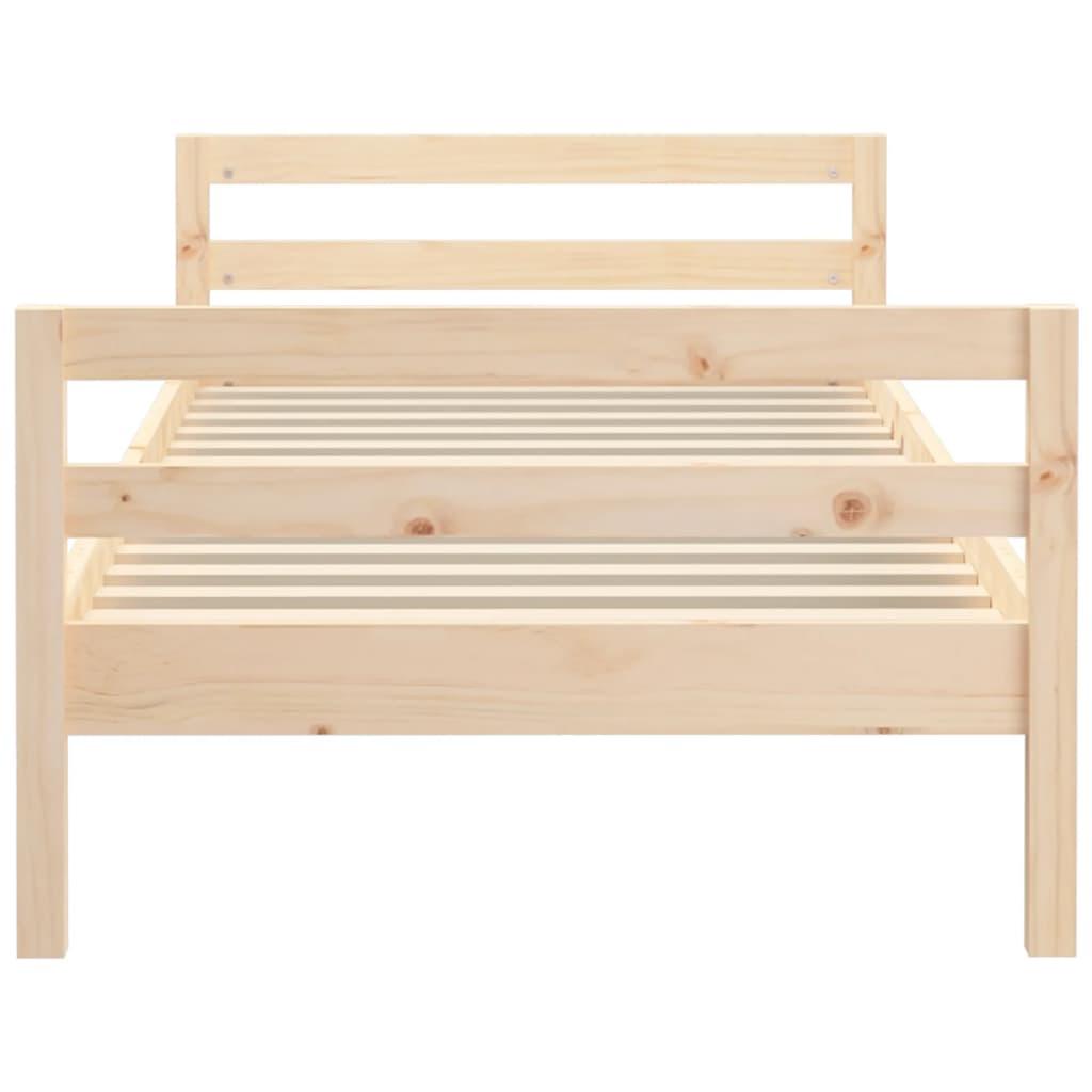 Bed Frame without Mattress 90x190 cm Solid Wood Pine