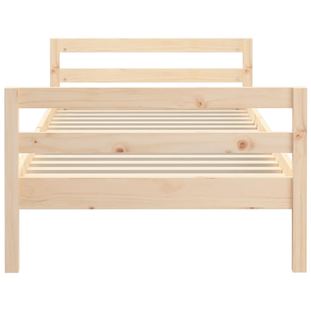 Bed Frame without Mattress 90x190 cm Solid Wood Pine