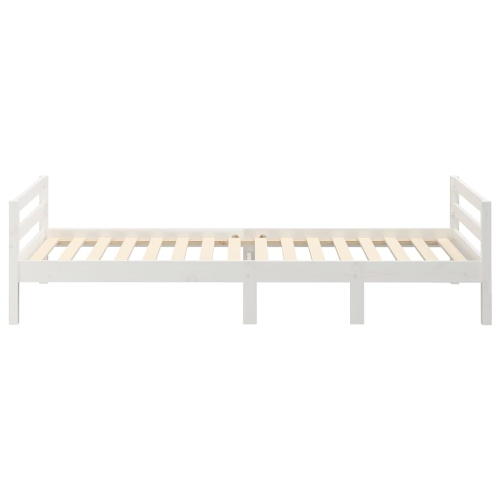 Bed Frame without Mattress White 90x190 cm Solid Wood Pine