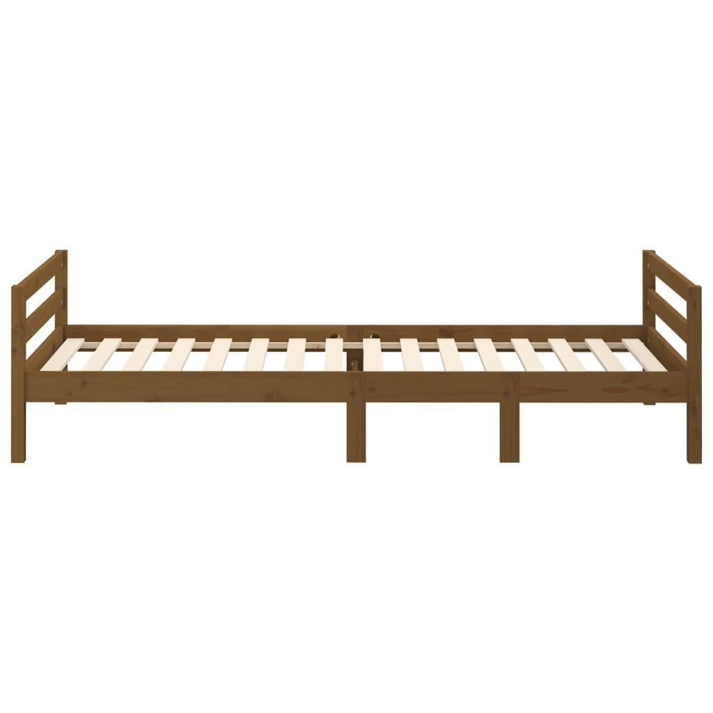 Bed Frame without Mattress Honey Brown 90x190 cm Solid Wood Pine