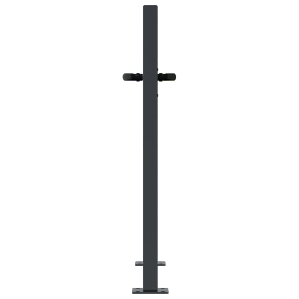 Garden Gate Anthracite 105x80 cm Steel Square Design