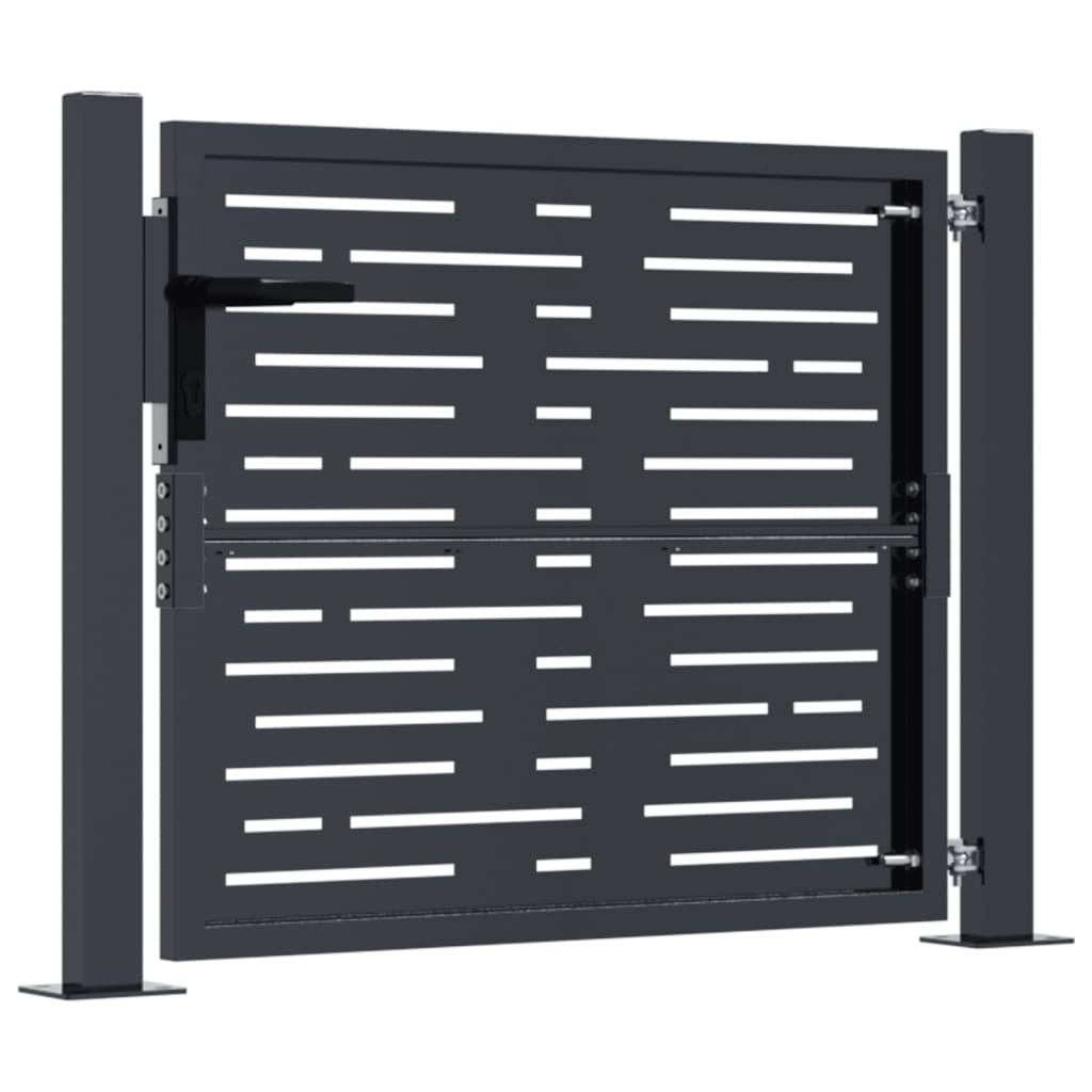 Garden Gate Anthracite 105x105 cm Steel Square Design