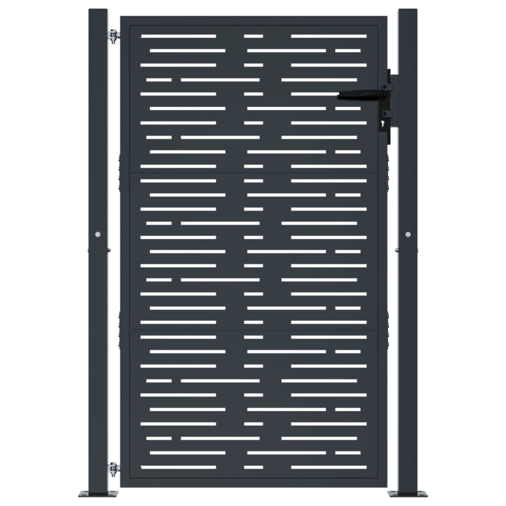 Garden Gate Anthracite 105x130 cm Steel Square Design