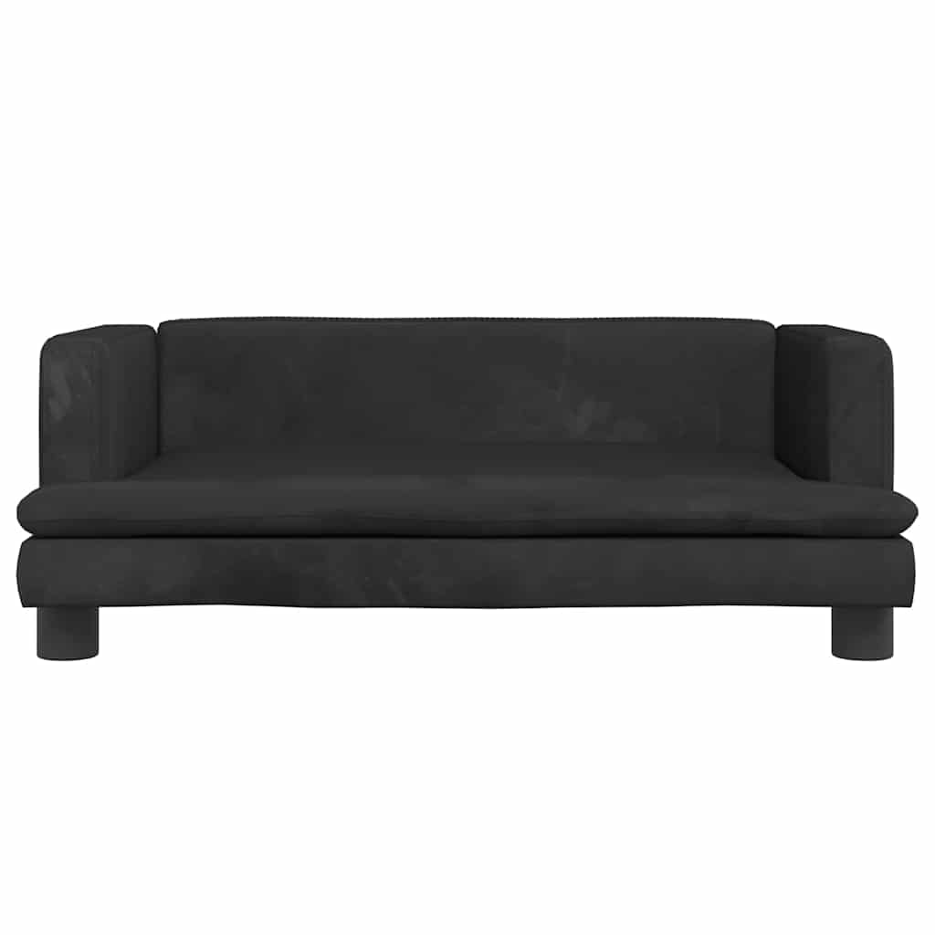 Dog Bed Black 80x45x30 cm Velvet