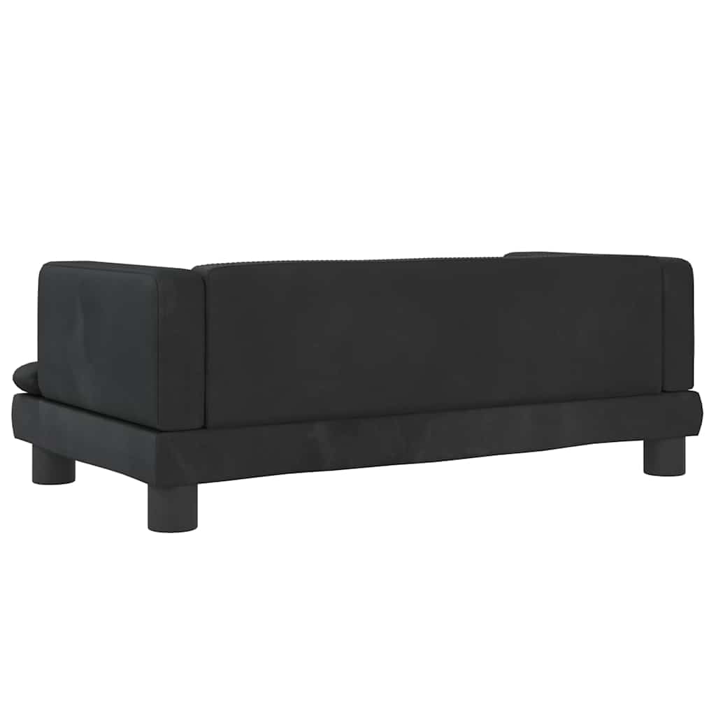 Dog Bed Black 80x45x30 cm Velvet