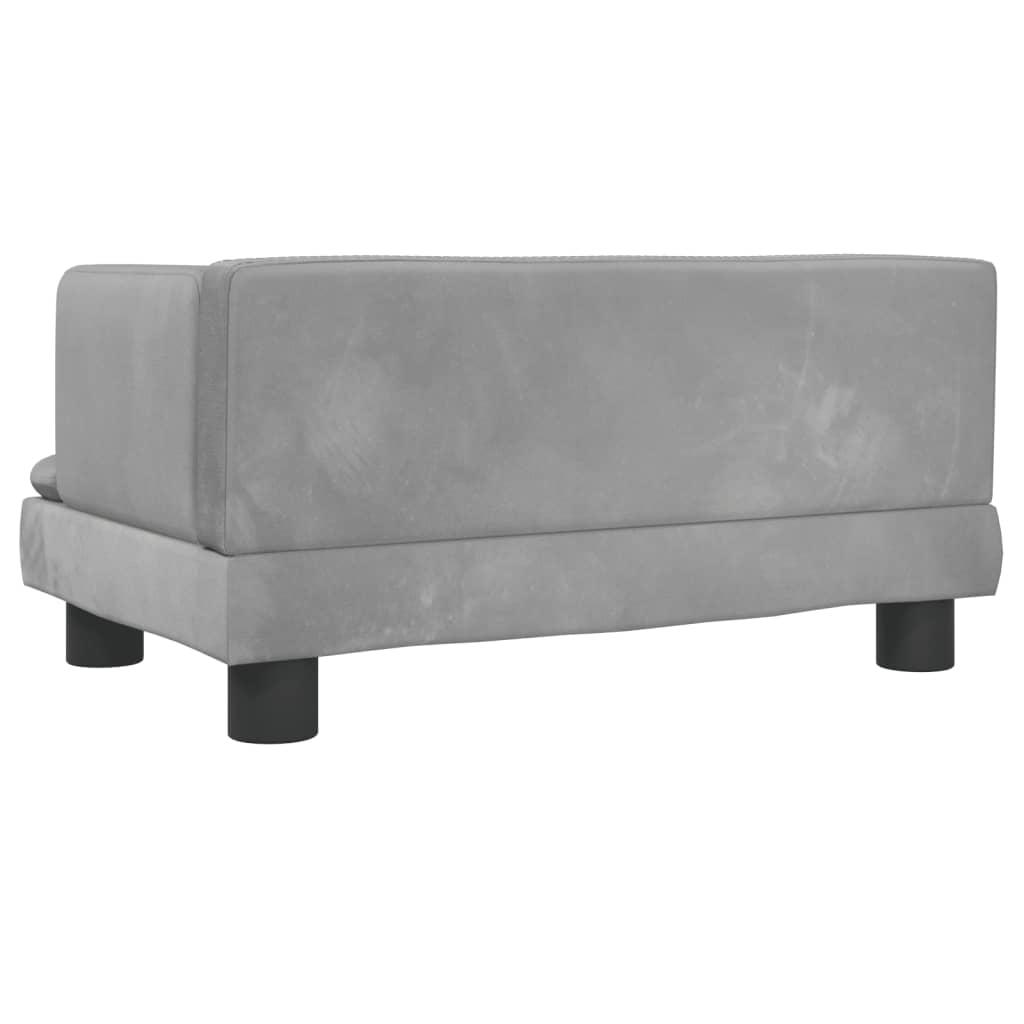 Dog Bed Light Grey 60x40x30 cm Velvet