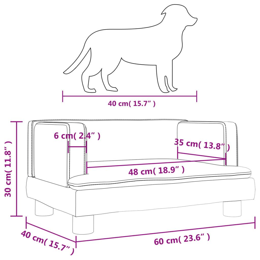 Dog Bed Black 60x40x30 cm Velvet