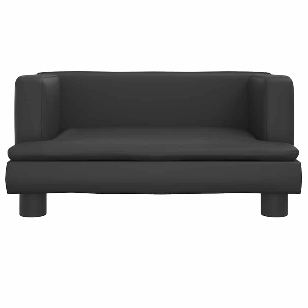 Dog Bed Black 60x40x30 cm Faux Leather
