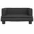 Dog Bed Black 60x40x30 cm Faux Leather