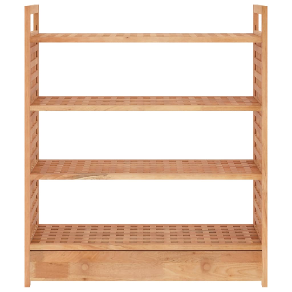 Shoe Rack with Drawer 70x27x81 cm Solid Wood Walnut