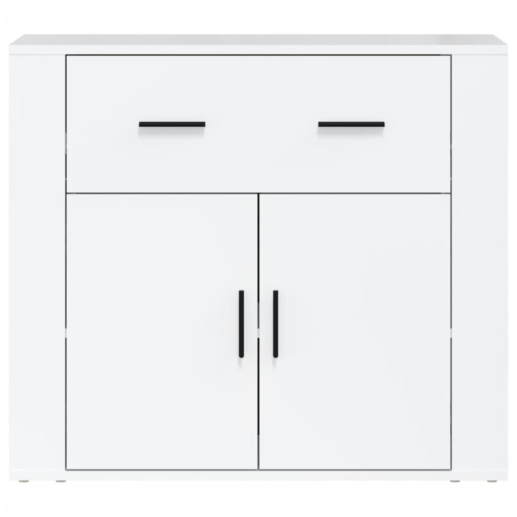 Sideboard High Gloss White 80x33x70 cm Engineered Wood