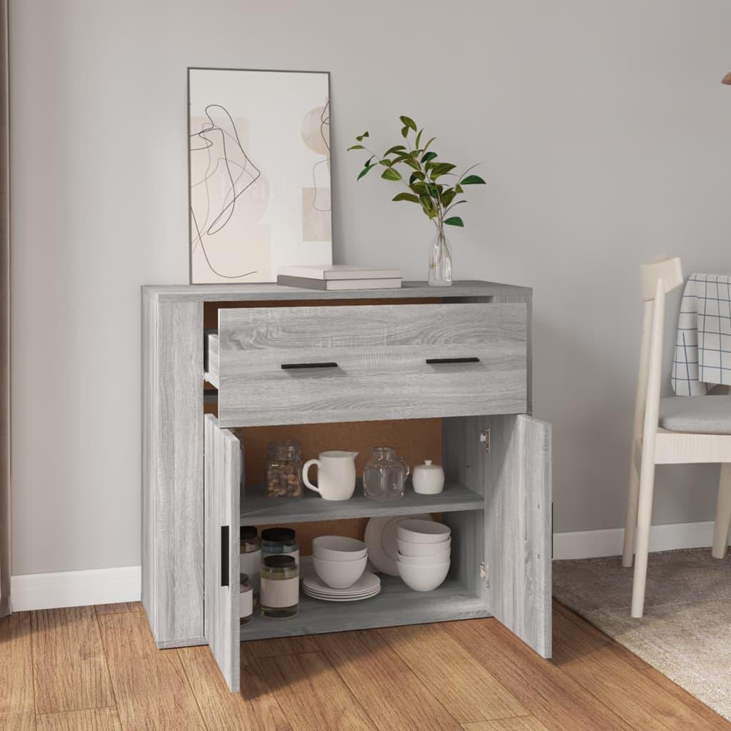 Sideboard Grey Sonoma 80x33x70 cm Engineered Wood