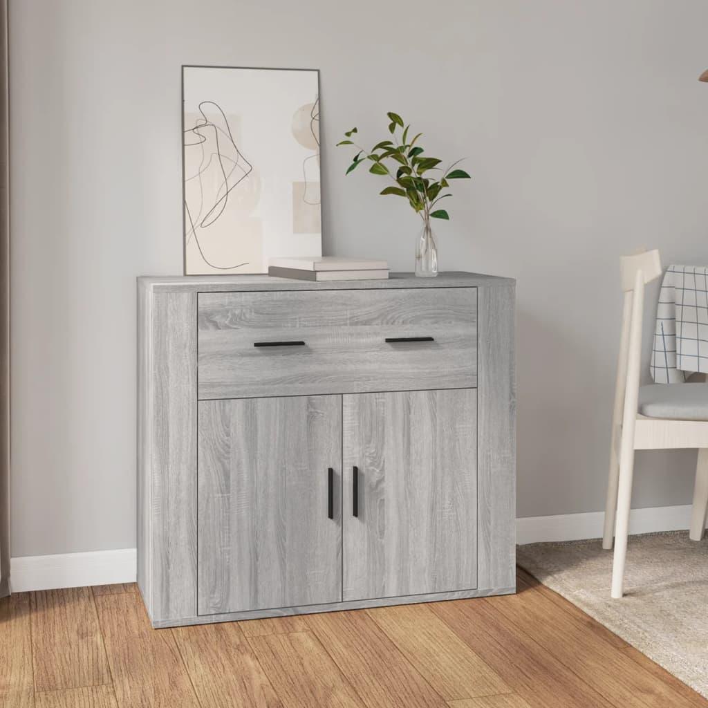 Sideboard Grey Sonoma 80x33x70 cm Engineered Wood