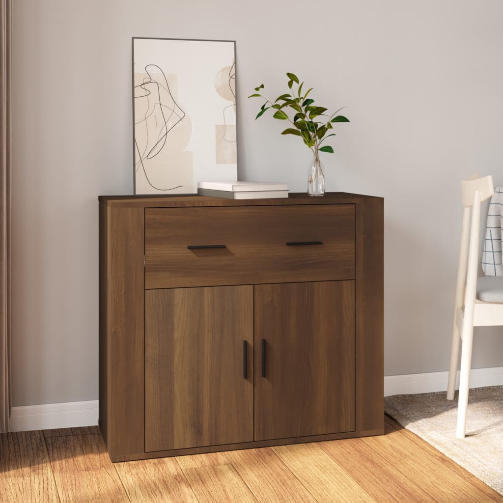 Sideboard Brown Oak 80x33x70 cm Engineered Wood