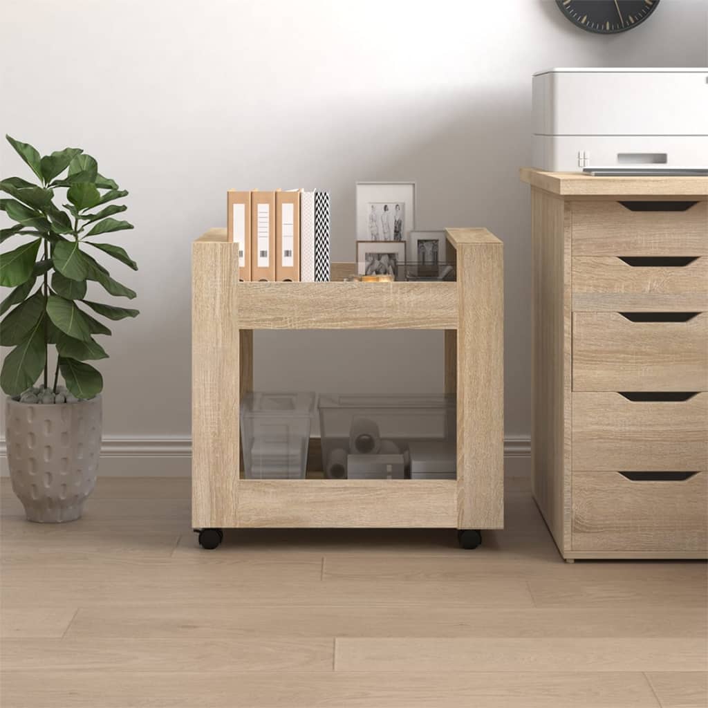 Desk Trolley Sonoma Oak 60x45x60 cm Engineered Wood