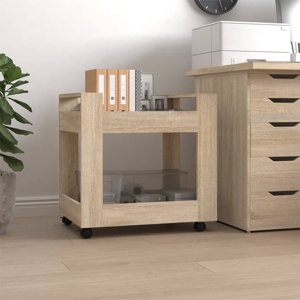 Desk Trolley Sonoma Oak 60x45x60 cm Engineered Wood